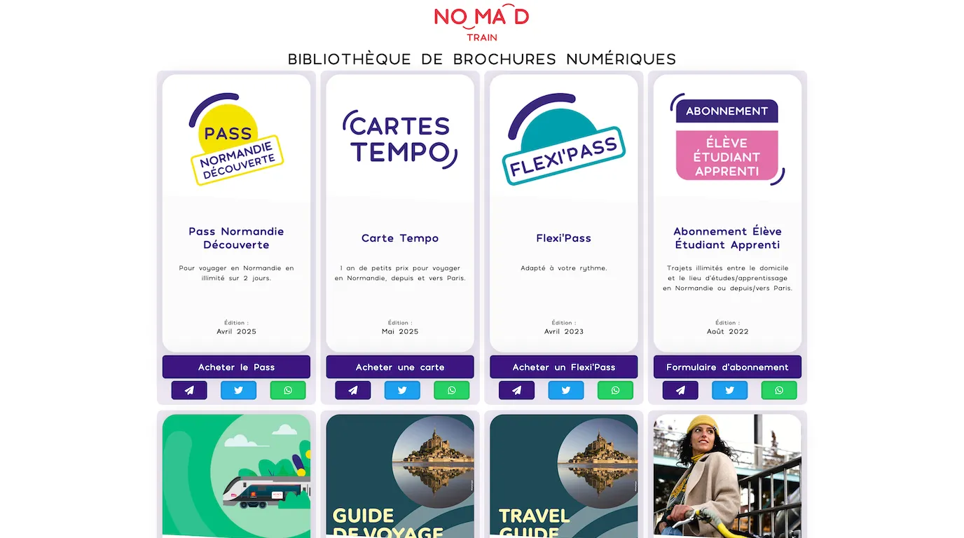 Bibliothèque de brochures numériques